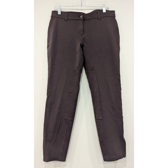 Eileen Fisher Brown Rayon Nylon Spandex Riding Equestrian Pants Size Medium - Picture 1 of 8